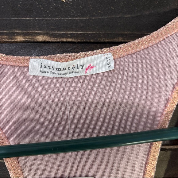 NWT Free People Intimately Free Size XS Shimmery Peachy Pink Racerback Top Tank - Picture 3 of 10